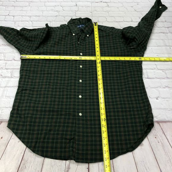Vintage Ralph Lauren Men Long Sleeve Classic Button Shirt Top Size Large B235 11 - Picture 2 of 14